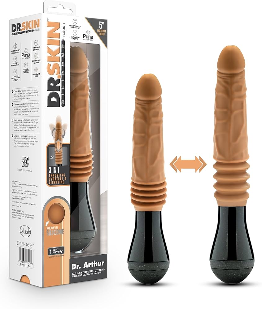 Blush Dr. Skin Silicone Dr. Arthur Vibrating Dildo