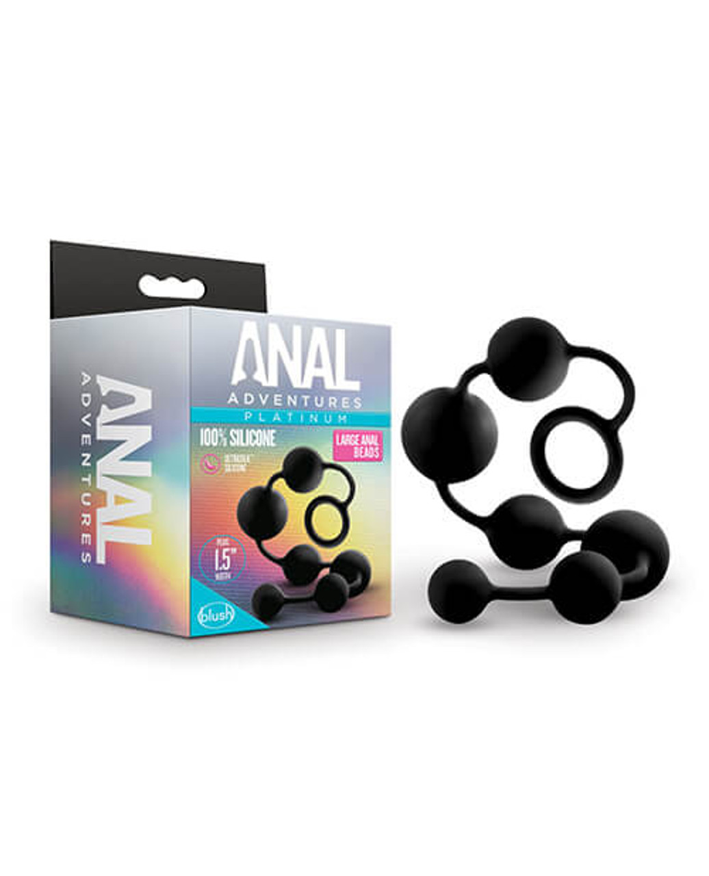 Blush Anal Adventures Large Platinum Silicone Anal Beads